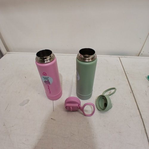 2PK THERMOFLASK DOUBLE WALL VACUUM INSULATED STAINLESS STEEL BOTTLE - 24OZ (EACH) - PINK/BLUE image 2