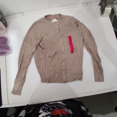 WOMEN'S IYLA CABLED KNIT CARDIGAN - EXTRA SMALL - TAUPE MIX (STYLE: CA51122) image 2
