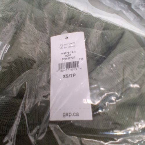 MENS GAP HEAVYWEIGHT CROP T-SHIRT - EXTRA SMALL - GREEN (STYLE: 323452737)) image 2