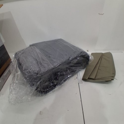 INTEX DURA-BEAM SERIES DELUXE COMFORT PLUSHFIBER-TECH INFLATABLE AIR MATTRESS WITH INTERNAL ELECTRIC PUMP - 22" - QUEEN - NAVY/GREY (MODEL: AP619D / 64417ED) image 2