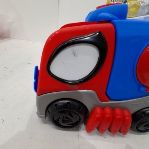 2PC MARVEL SPIDEY AND HIS AMAZING FRIENDS TRANSFORMING HAULER RACEWAY - RED/BLUE image 3