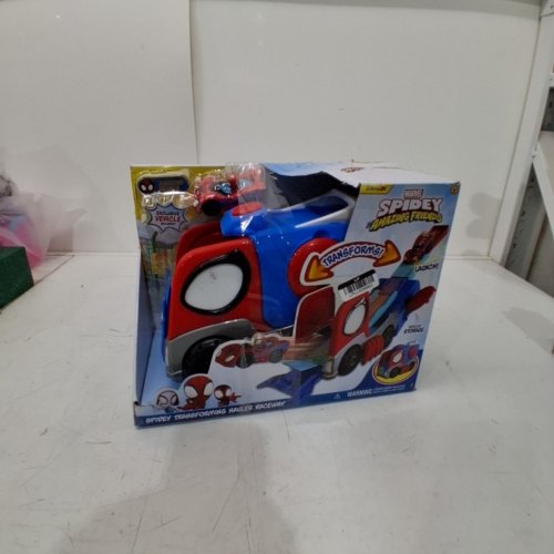 2PC MARVEL SPIDEY AND HIS AMAZING FRIENDS TRANSFORMING HAULER RACEWAY - RED/BLUE image 4