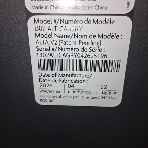 UPPABABY ALTA V2 HIGH BACK BOOSTER SEAT - SEVEN POSITION - GREYSON (CHARCOAL MELANGE) - (MODEL : 1302-ALT-CA-GRY) image 2
