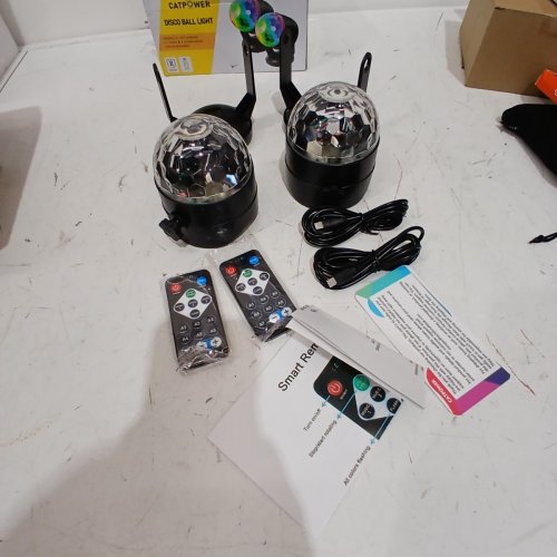 2PK CATPOWER DISCO BALL LIGHT, REMOTE CONTROLLED - 7 COLOUR MODES (MODEL:MOS-CA02-N2) image 2