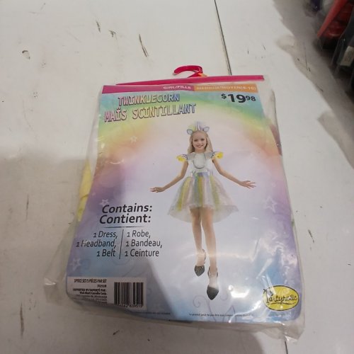 PARTYHOLICS TWINKLECORN UNICORN COSTUME DRESS - MEDIUM (8-10) - MULTICOLOUR image 2