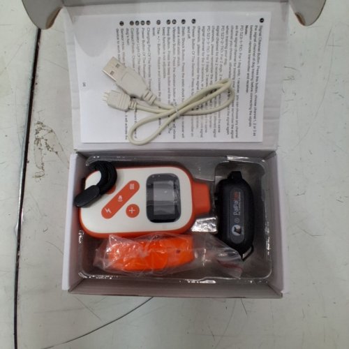 PAIPAITEK VIBRATING TRAINING DOG COLLAR WITH REMOTE - NO SHOCK/PRONGS - IPX7 WATERPROOF - 5LB TO 120LB ADJUSTABLE COLLAR - BLACK/WHITE/ORANGE image 2