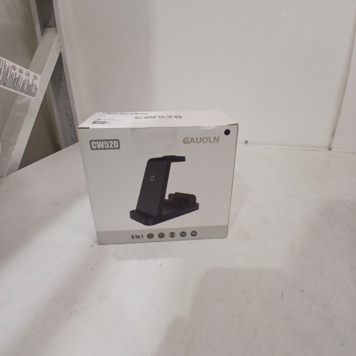 GAUOLN 5-IN-1 WIRELESS CHARGING STATION FOR MULTIPLE DEVICES - 12V USB/USB-C/LIGHTNING - BLACK (MODEL: CW520) image 2