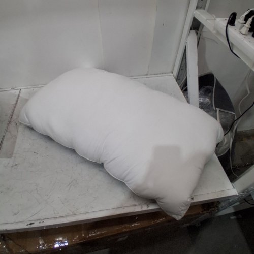 MELLOW COOLING CLOUD DESIGN PUFF PILLOW - KING 20" X 36" - WHITE/GREY image 4
