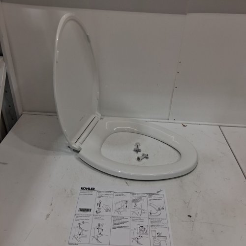 KOHLER ELONGATED TOILET SEAT - 18 5/8" - WHITE image 2
