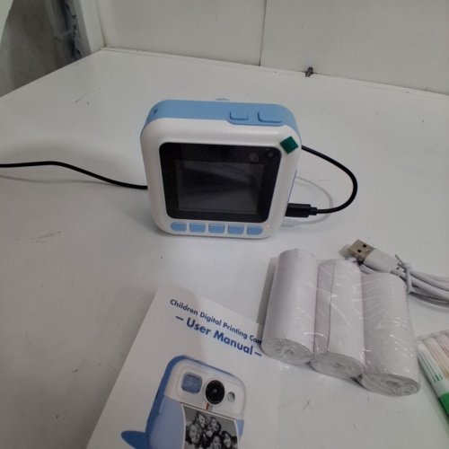 KIDS DIGITAL INSTANT PRINT CAMERA - 2.4" DISPLAY SCREEN - BLUE / WHITE (MODEL: CP02) image 5