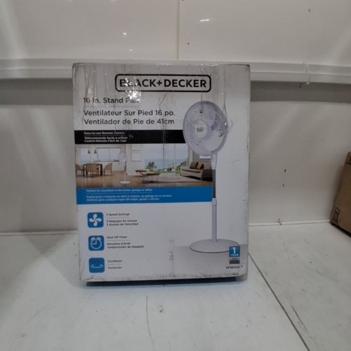 BLACK+DECKER STAND FAN WITH REMOTE - 16" - WHITE (MODEL: BFSR16W) image 5