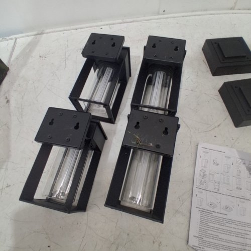 4PK NATURALLY SOLAR WALL/POST ACCENT LIGHTS - 25LM - BLACK (MODEL: 1938011) image 4