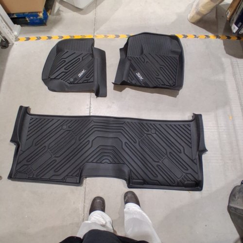 3PC 3W ALL SEASON TPE PROTECTIVE HEAVY DUTY FLOOR MATS - FOR FORD MODELS - BLACK image 2