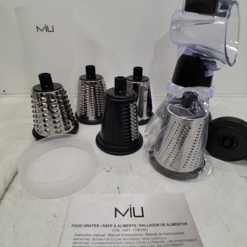 MIU ROTARY FOOD GRATER WITH ATTACHMENTS - BLACK/SILVER (MODEL : 1796155) image 4