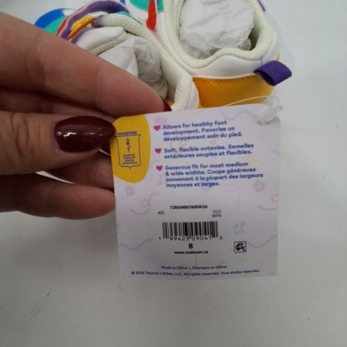 MS. RACHEL X STRIDE RITE RAINBOW SNEAKERS - 8 - WHITE/RAINBOW (STYLE: 72RAINBOWBW26) image 3