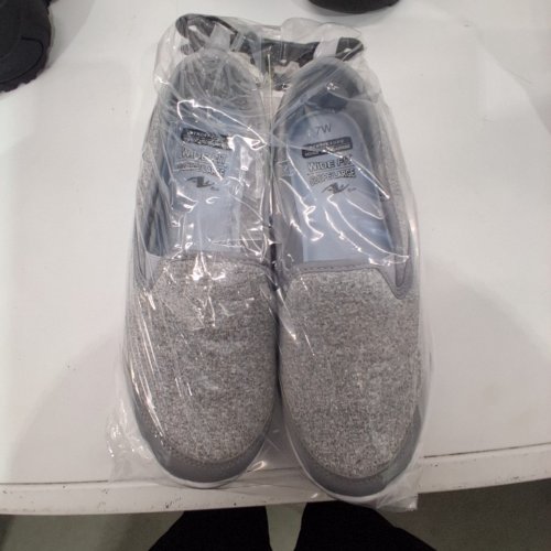 WOMEN'S ATHLETIC WORKS WIDE FIT SLIP-ON ATHLETIC SHOES WITH MEMORY FOAM - 7W - GREY/WHITE (STYLE: 26VIVAWWY24) image 4