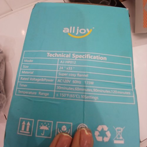 ALLJOY FLANNEL HEATING PAD FOR NECK, SHOULDER & BACK PAIN RELIEF - 24" X 33", 135W - GRAY (MODEL: AJ-HP012) image 2