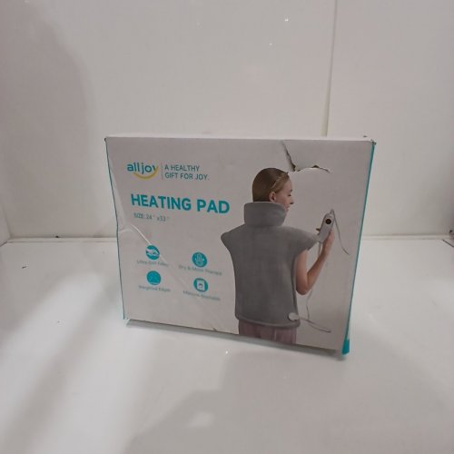 ALLJOY FLANNEL HEATING PAD FOR NECK, SHOULDER & BACK PAIN RELIEF - 24" X 33", 135W - GRAY (MODEL: AJ-HP012) image 4