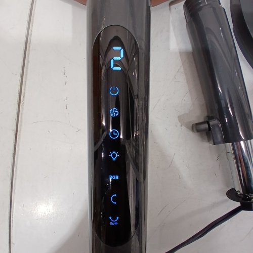 DREO TURBOPOLY OSCILLATING PEDESTAL SMART FAN, WI-FI/VOICE CONTROL, 100FT 20DB QUIET CIRCULATOR, RGB LIGHT - 37"-42'' ADJUSTABLE HEIGHT - BLACK (MODEL: DR-HPF017S) image 2