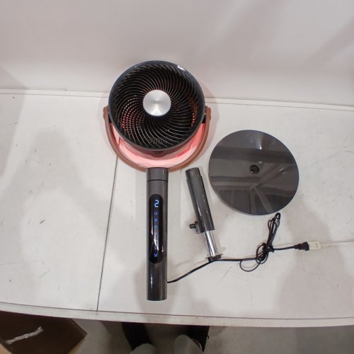 DREO TURBOPOLY OSCILLATING PEDESTAL SMART FAN, WI-FI/VOICE CONTROL, 100FT 20DB QUIET CIRCULATOR, RGB LIGHT - 37"-42'' ADJUSTABLE HEIGHT - BLACK (MODEL: DR-HPF017S) image 3
