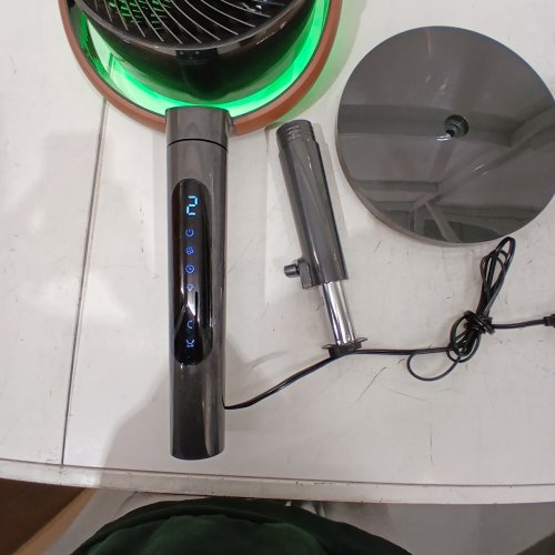 DREO TURBOPOLY OSCILLATING PEDESTAL SMART FAN, WI-FI/VOICE CONTROL, 100FT 20DB QUIET CIRCULATOR, RGB LIGHT - 37"-42'' ADJUSTABLE HEIGHT - BLACK (MODEL: DR-HPF017S) image 6