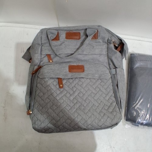 P@B PBELL BABY DIAPER BAG WITH CHANGING STATION - GREY image 3