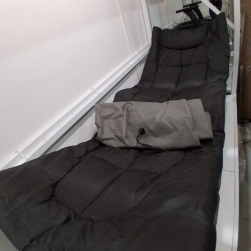 ADULT OVERMONT FOLDABLE CAMPING COT WITH CARRY BAG - 550LBS MAX - BLACK\GREY (MODEL: OM006048) image 3