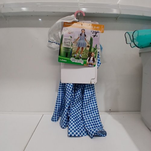 3PC TODDLER RUBIES WIDARD OF OZ DOROTHY COSTUME - 3-4T - BLUE AND WHITE image 2