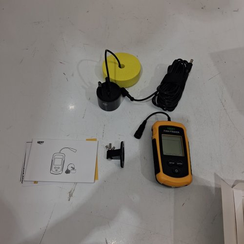LUCKY PORTABLE FISH DEPTH FINDER - HANDHELD FISH FINDER SONAR, CASTABLE, LCD DISPLAY - YELLOW (MODEL: 1108CP) image 3