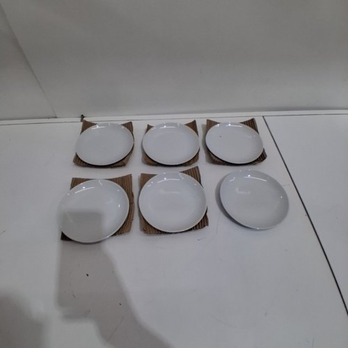 6PK HOMETRENDS APPETIZER PLATES - 6" - WHITE image 3