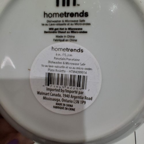 6PK HOMETRENDS APPETIZER PLATES - 6" - WHITE image 4