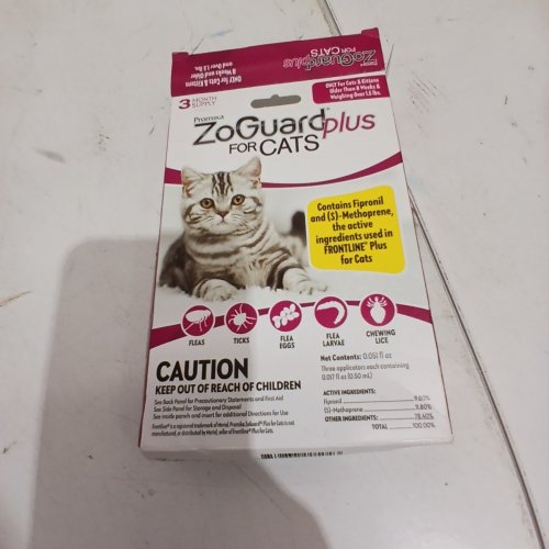 PROMIKA ZOGUARD PLUS FLEA & TICK PREVENTION FOR SMALL CATS 1.5LBS+ (3 MONTH SUPPLY) image 3