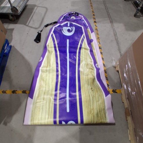 SOWM INFLATABLE STAND UP PADDLE BOARD WITH ANTI-SLIP EVA DECK, ADJUSTABLE PADDLE, PUMP, AND BACKPACK - 11FT X 33" - BUTTERFLY MOUNTAIN VIOLET image 5