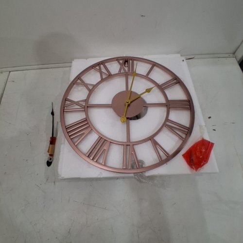 LAFOCUSE ROMAN NUMERAL DECORATIVE METAL WALL CLOCK - 16" - ROSE GOLD (MODEL: ZH0148B) image 4