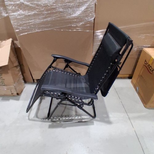 OUTSUNNY FOLDABLE LOUNGE CHAIR WITH CANOPY SHADE - 35.5" X 43.2" X 26.5" - BLACK image 5