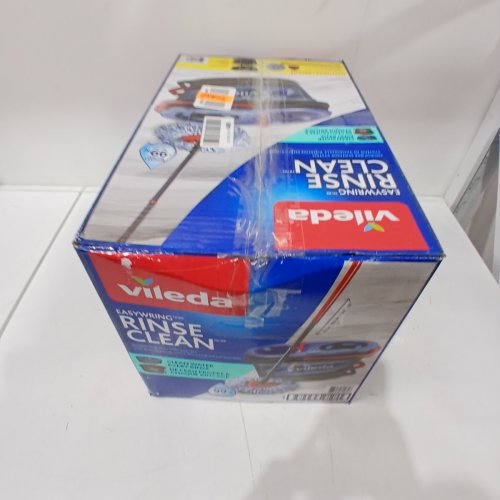 VILEDA EASYWRING RINSECLEAN SPIN MOP & BUCKET SYSTEM - GREY/BLUE image 4