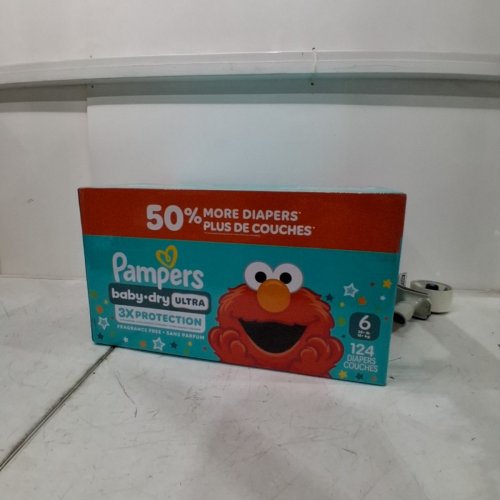 124PK PAMPERS DIAPERS BABY DRY ULTRA 3X PROTECTION -SIZE 6 image 2
