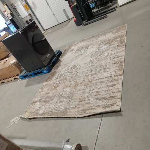 CALVIN KLEIN ABSTRACT AREA RUG - 6FT 6" X 9FT 8" - BEIGE / GRAY (STYLE: CK092-ATT02 MOCIV) image 2