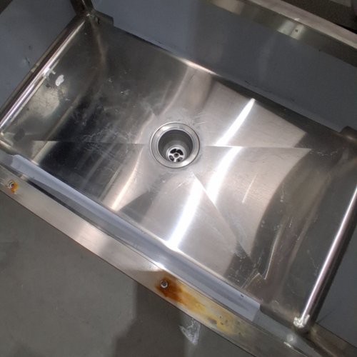 UNDERMOUNT SINGLE BOWL STAINLESS STEEL KITCHEN ISLAND SINK - 34" X 19" - STAINLESS STEEL image 2