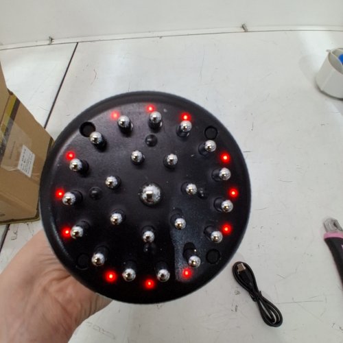 HANDHELD CELLULITE MASSAGE TOOL WITH RED LIGHT - OFF WHITE/ROSE GOLD (MODEL: JLS-002-YW-BS) image 3