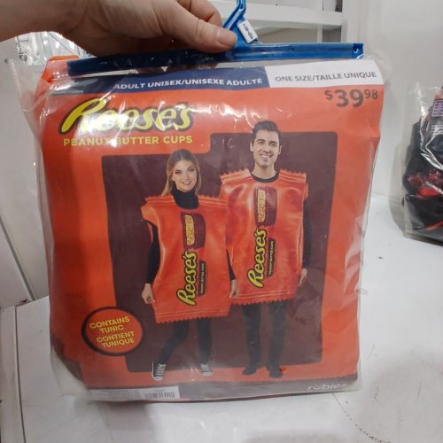 ADULT UNISEX RUBIE'S REESE'S PEANUT BUTTER CUP TUNIC COSTUME - ONE SIZE - ORANGE image 2