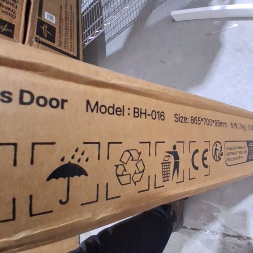 STAINLESS STEEL FLUSH MOUNT DOUBLE OUTDOOR BBQ KITCHEN DOOR - 31" X 24" - SILVER (MODEL: BH-016) image 2