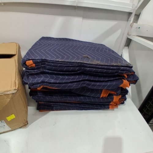 12PK PROFESSIONAL NON-WOVEN & RECYCLED COTTON PACKING/MOVING BLANKET - 80" X 72"/EACH - BLUE (MODEL :YB085-65) image 2