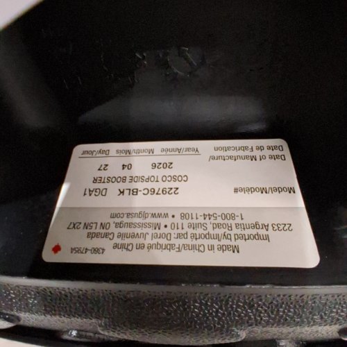COSCO KIDS TOPSIDE LIGHTWEIGHT BACKLESS BOOSTER CAR SEAT - 100LBS CAPACITY - BLACK (MODEL: 22976C-BLK) image 2