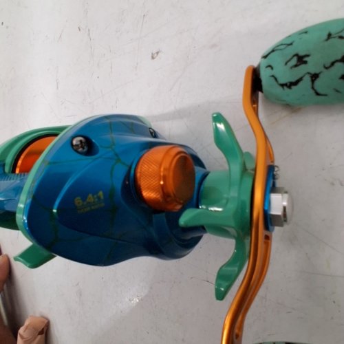 BPS PRODIGY SPINNING REEL - 6:4:1 GEAR RATIO - RIGHT-HAND RETRIEVE - BLUE GREEN image 4