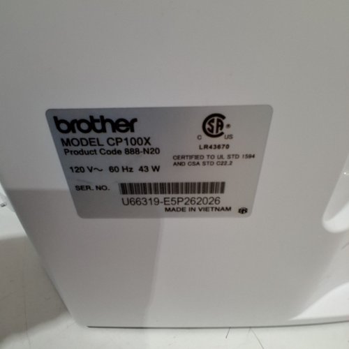 BROTHER COMPUTERIZED SEWING AND QUILTING MACHINE WITH 100 STITCHES AND 10 SEWING FEET - WHITE (MODEL: CP100X) image 3