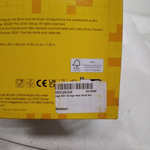 KIDS LEGO STORAGE HEAD - SMALL - YELLOW image 2