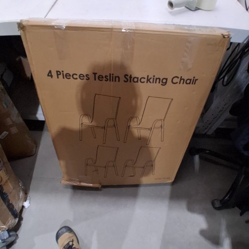 4PK TLSUNNY STACKABLE OUTDOOR ALL WEATHER PATIO CHAIRS - 330 LBS - BLUE (MODEL:YTC-301) image 5