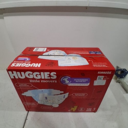 136PK HUGGIES LITTLE MOVERS BABY DIAPERS - SIZE 3 image 3