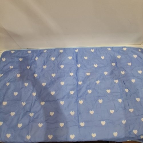 FLORAL BLUE DAISY REVERSIBLE BEDSPREAD THROW BLANKET - 56" X 37" - BLUE MULTICOLOUR image 3